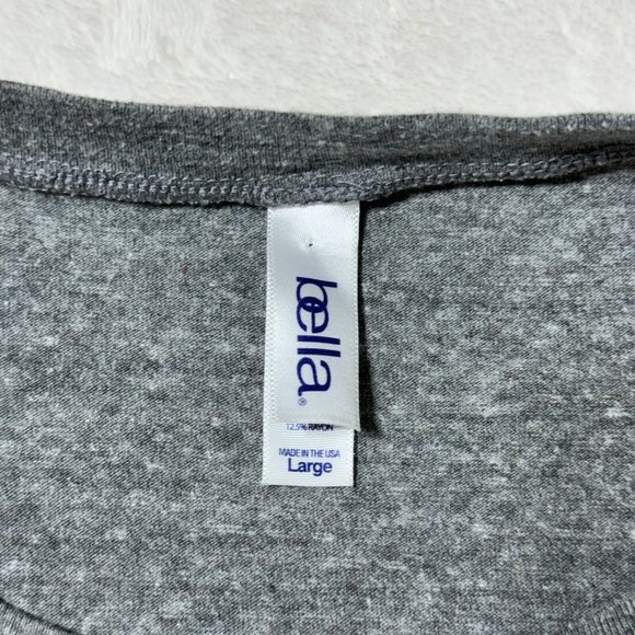 Bella Shirt Women's L Grey "I'm On The Inside" - Made in the USA Casual Tee Top - Picture 3 of 8